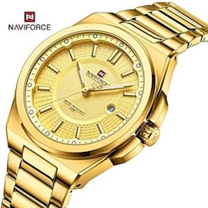 NAVIFORCE Waterproof Man Wrist Watches Top Brand Luxury Business Automatic Date Watch Steel Band Quartz Men Clock miniinthebox