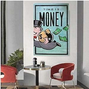 Handmade Hand Painted Oil Painting Wall Street Art Money Alec Monopoly Modern Abstract Painting Home Decoration Decor Rolled Canvas No Frame Unstretched Lightinthebox