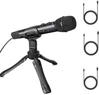 Boya By-Hm2 Universal Digital Cardioid Handheld Microphone With Mini Tripod Compatible With Ios Devices, B0863PZFDQ