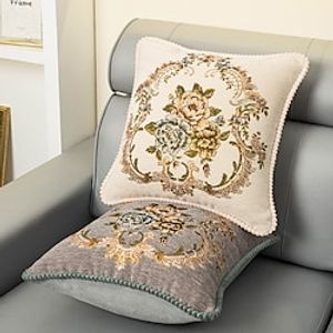 Decorative Toss Pillows Floral Emboidery Throw Pillow Covers Cover for Pillows Throw Pillows for Sofa Couch Bech miniinthebox