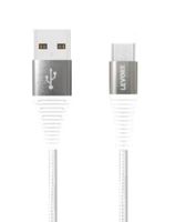 Levore 1m Nylon Braided Uab A To Micro Usb Cable-(White)- LCS221-WH