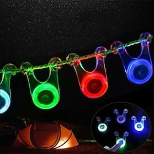 10pcs Bicycle Tail light Silicone Cushion Spoke Light Waterproof Suspension LED Bicycle Riding Tail Light Flash Outdoor Camping Light Tent Suspension Light Firefly Light 3 Lighting Modes Lightinthebox
