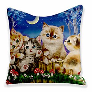 Double Side Cushion Cover 1PC Soft Decorative Square Throw Pillow Cover Cushion Case Pillowcase for Sofa Bedroom Superior Quality Machine Washable miniinthebox