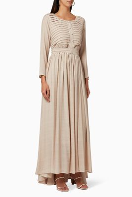 Linen Blend Belted Dress Linen Blend Belted Dress