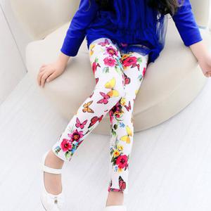 Girls Floral Printed Leggings