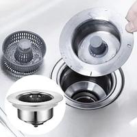 Stainless Steel Kitchen Sink with Pop-Up Drain Core, Drain Strainer Filter, Vegetable Washing Basin, Leak-proof Sink Plug, Dishwashing Sink Basket Lightinthebox