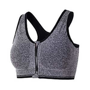 Women's Sports Bras Full Coverage Bra Black Gray Lightinthebox