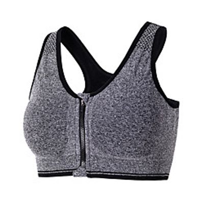 Women's Sports Bras Full Coverage Bra Black Gray Lightinthebox