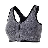 Women's Sports Bras Full Coverage Bra Black Gray Lightinthebox - thumbnail
