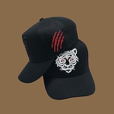 Men's Women's Baseball Cap Hiking Cap Outdoor Portable UV Sun Protection Breathable Quick Dry Letter  Number Cotton Blend Black White Rough Black for Lightinthebox
