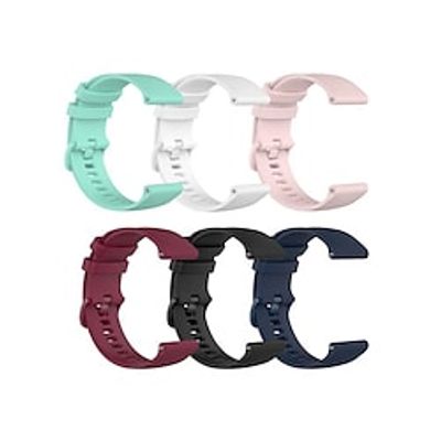 6 Pack Smart Watch Band for Garmin Forerunner 158 255 255S Music Venu 2S Sq 2 Plus Vivoactive 4S 4 Vivomove 3S Sport Luxe Style HR Approach S42 S40 S12 Silicone Smartwatch Strap Quick Release 18 20 miniinthebox