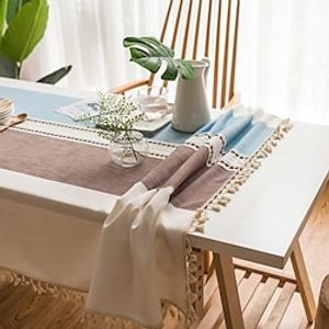 Farmhouse Tablecloth Boho Table Cloth Spring Tablecloth Round Outdoor Cloth Table Cover Oval Rectangle For Picnic Wedding Dining Easter miniinthebox