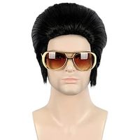 70S 80S Costumewig Rock Wig  Adult Men Short Bob Straight Black Wig 70S 80S Punk Rocker Party Costume Cosplay Wig Only Wig Lightinthebox - thumbnail