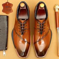 Men's Dress Shoes Leather Italian Full-Grain Cowhide Comfortable Slip Resistant Lace-up Black Brown Coffee Lightinthebox