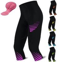 21Grams Women's Cycling 34 Tights Cycling Shorts Bike Shorts Bike 34 Tights Bottoms Mountain Bike MTB Road Bike Cycling Sports 3D Pad Breathable Quick Dry Moisture Wicking Yellow Pink Spandex Lightinthebox
