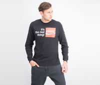 Mens Long-Sleeve Graphic T-Shirt  Black - thumbnail