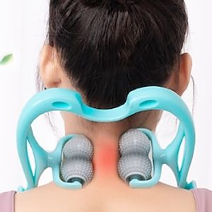 Neck Massager Vital Dual Pressure Trigger PointSelf Shiatsu Deep MassageHandheld Manual Roller Massager Tool - Gift for Men and Women White Elephant Gifts Stocking Stuffers miniinthebox