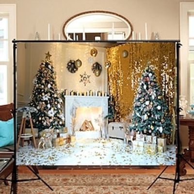 Christmas Background Cloth New Year Party Decoration Home Background Wall Decoration Hanging Cloth Studio Photo Photo Background Banner miniinthebox