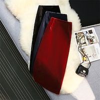 Women's Skirt Bodycon Midi Gold Velvet Black Wine Navy Blue Skirts Winter Split Ends Fashion Elegant Street Daily S M L miniinthebox - thumbnail