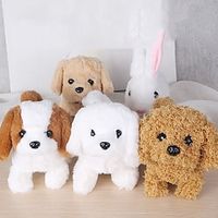 Interactive Plush Puppy Toy–Electric Simulation Animal Plush Pet Dog Little White Rabbit Bouncing And Making Sounds Cute Pet Teddy Dog Husky Wagging Its Tail Lightinthebox - thumbnail