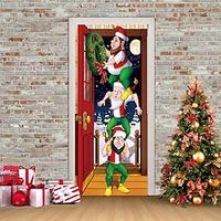 Christmas 3D Stickers Waterproof Door Stickers Xmas Door Mural Peel Self Adhesive Wallpaper PVC Sticker Removable Wall Decal for Home Office Decoration miniinthebox - thumbnail