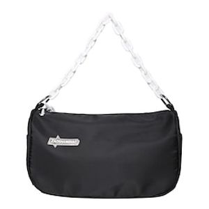 Women's Crossbody Bag Nylon Daily Zipper Large Capacity Solid Color Black White Lightinthebox
