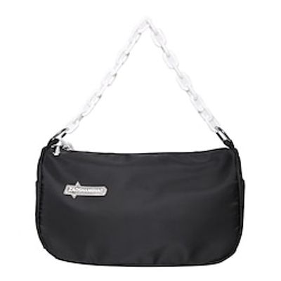 Women's Crossbody Bag Nylon Daily Zipper Large Capacity Solid Color Black White Lightinthebox