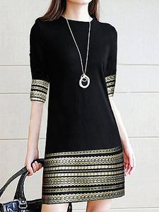 Women's Round Neck A-Line Dress