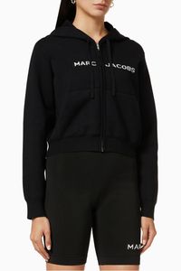 Cropped Zip Hoodie in Jersey