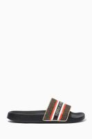 Logo Print Gilmore Slides in Leather - thumbnail