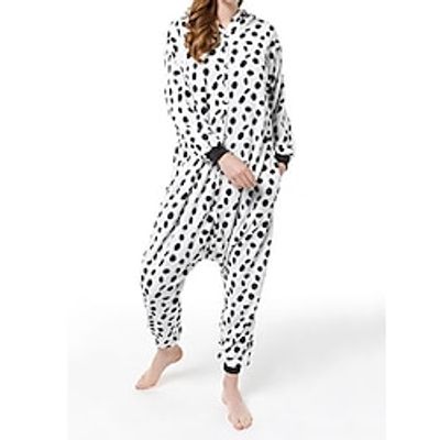 Women's Fleece Kigurumi Pajamas Animal Cartoon Plush Funny Soft Home Bed Flannel Slimming Warm Hoodie Long Sleeve Fall Winter zebra penguin Lightinthebox