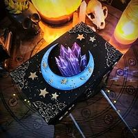 Crystal Moon Hidden Key Box, BoxWooden Keepsake Christmas Memory Box, Hidden Key Box Decorative, Xmas Gift, Key Box Treasure Chest Lock Box Watch Box Storage Lock Box miniinthebox - thumbnail
