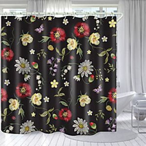 Rose Butterfly Series Digital Printing Shower Curtain Shower Curtains  Hooks Modern Polyester New Design Lightinthebox