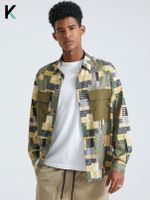 KOYYE Men Casual All Over Print Paisley Pocket Shirt - thumbnail