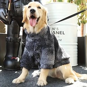 Winter Thick Big Dog Clothes Lambs Wool Jacket For MediumLarge Dogs Windproof Coat. Pet Accessories Lightinthebox