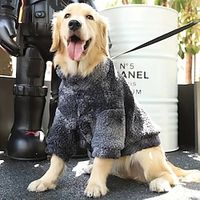 Winter Thick Big Dog Clothes Lambs Wool Jacket For MediumLarge Dogs Windproof Coat. Pet Accessories Lightinthebox - thumbnail