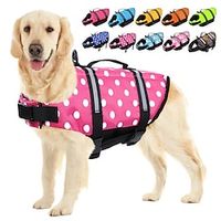 Ripstop Dog Life Jacket Safety Pet Flotation Life Vest with Reflective Stripes and Rescue Handle Adjustable Puppy Lifesaver Swimsuit Preserver for Small Medium Large Dogs Lightinthebox - thumbnail