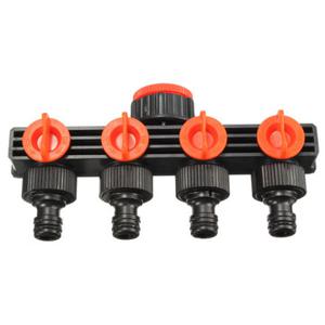 Loskii LG-GW1 1/2 Inch 4 Way Splitter Garden Water Hose Tap Internal Thread Quick Connector