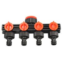 Loskii LG-GW1 1/2 Inch 4 Way Splitter Garden Water Hose Tap Internal Thread Quick Connector - thumbnail