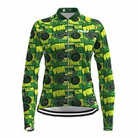 21Grams Women's Long Sleeve Cycling Jersey Spandex Green Bike Top Mountain Bike MTB Road Bike Cycling Quick Dry Moisture Wicking Sports Clothing Apparel / Stretchy / Athleisure miniinthebox - thumbnail