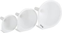 Prestige Plastic Funnel Set, 3 Pieces, White, PR8025