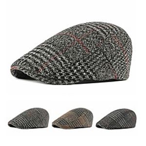 Men's Protective Hat Party Dailywear Classic Retro Color Block Black Hat miniinthebox