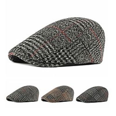 Men's Protective Hat Party Dailywear Classic Retro Color Block Black Hat miniinthebox
