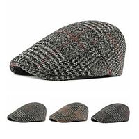 Men's Protective Hat Party Dailywear Classic Retro Color Block Black Hat miniinthebox - thumbnail