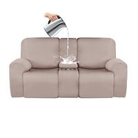 Waterproof Reclining Loveseat with Middle Console Slipcover8-Piece Stretch Loveseat Reclining Sofa Covers 2 seat Loveseat Recliner Cover Thick Soft Washable Loveseat Slipcovers miniinthebox - thumbnail