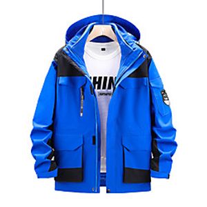 Men's Hiking 3-in-1 Jackets Waterproof Hiking Jacket Hiking Fleece Jacket Autumn  Fall Winter Outdoor Patchwork Thermal Warm Waterproof Windproof Detachable Fleece Hoodie Winter Jacket Top Ski Lightinthebox