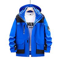 Men's Hiking 3-in-1 Jackets Waterproof Hiking Jacket Hiking Fleece Jacket Autumn  Fall Winter Outdoor Patchwork Thermal Warm Waterproof Windproof Detachable Fleece Hoodie Winter Jacket Top Ski Lightinthebox - thumbnail