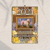 Weird Medieval Dogs Calendar 2024 Dog Wall Caledar Funny Dogs Wall Calendar Monthly Hanging Giftable Thick Paper Cute Calendars Office Home Animals 11  8.5 Inches Lightinthebox - thumbnail