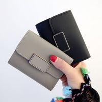 Women Trifolding Small PU Leather