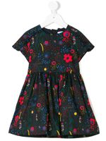 Knot floral dress - Blue - thumbnail